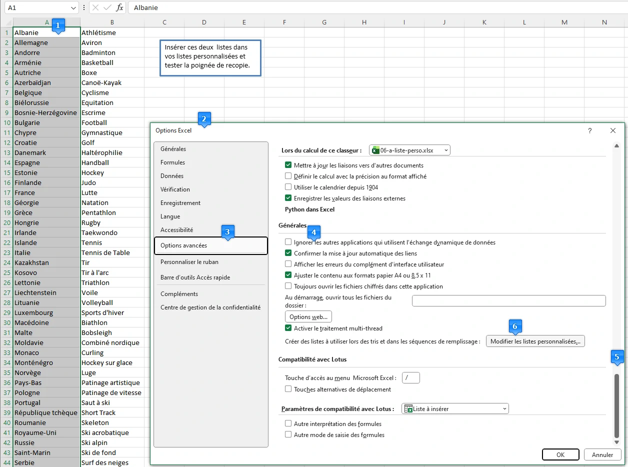 tuto liste personnalisee
