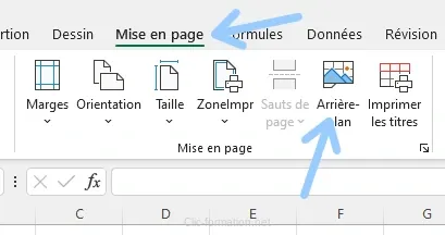 Comment insérer un arrière plan sur une feuille Excel