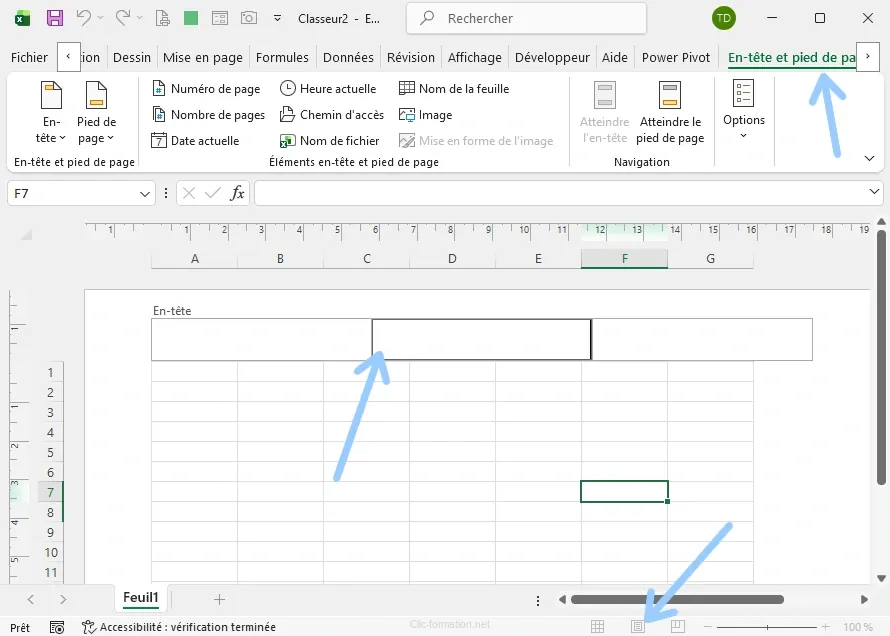 Comment insérer un en-tete methode 2