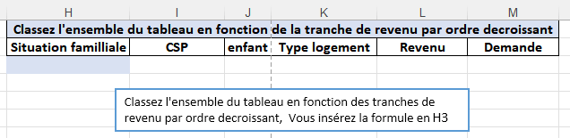 Enoncé exercice 2 fonction TRIER