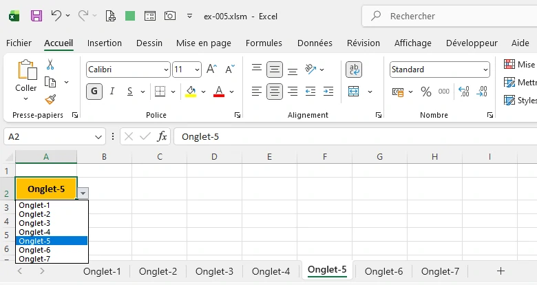 Ex-005 Mis een place d'une macro dans Excel