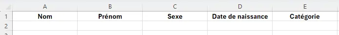 Postulat de départ de l'exercice 8 qui permet l'utilisation du raccourci CTRL+L sous Excel