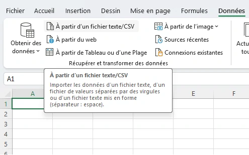 Comment importer un csv via excel