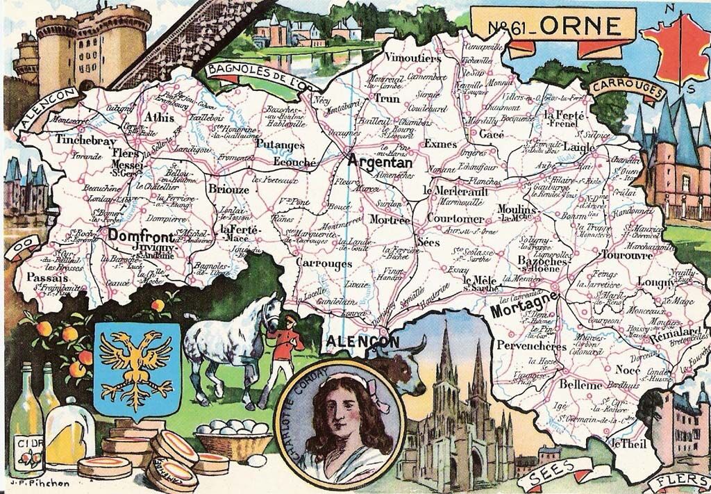 Carte postale illustrée du Nord