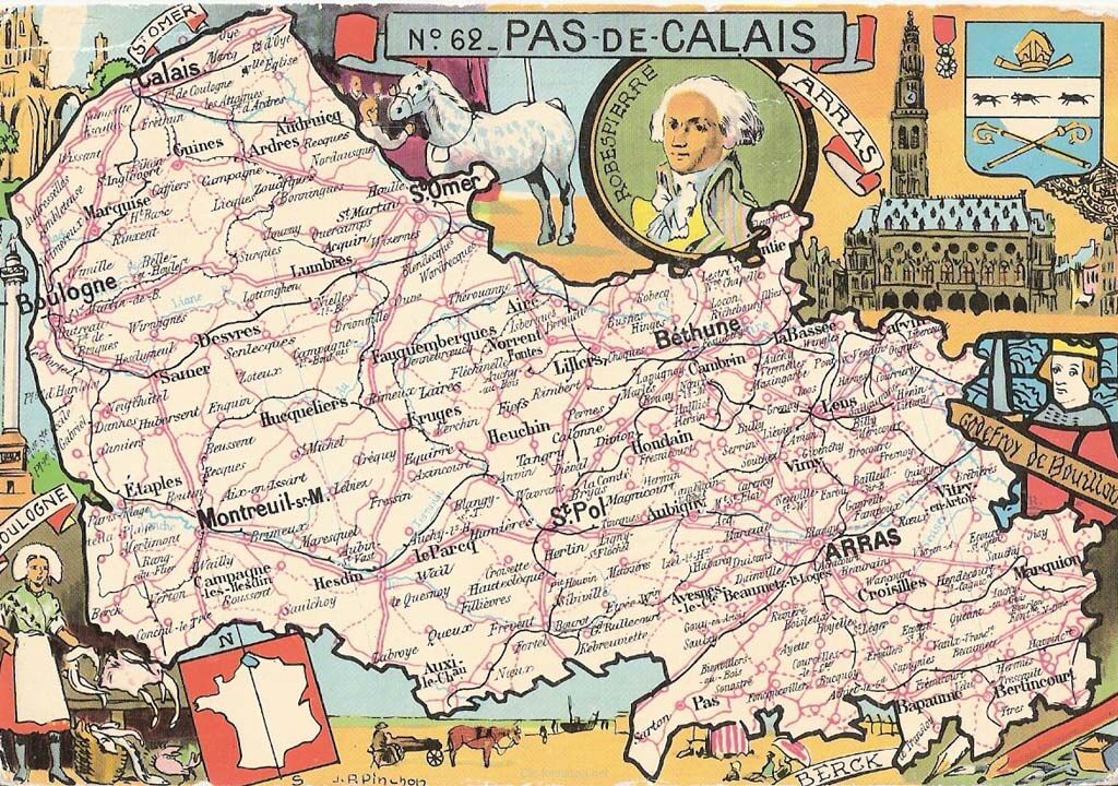 Carte postale illustrée du Nord