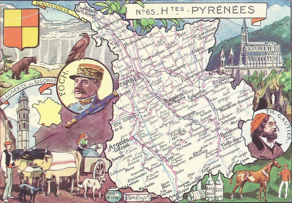 Carte postale ancienne illustrée : les Hautes-Pyrénées