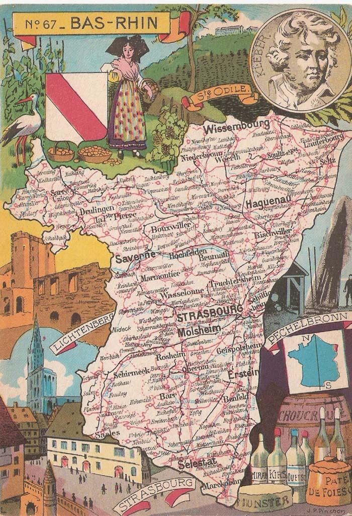 67 Bas Rhin carte Departement