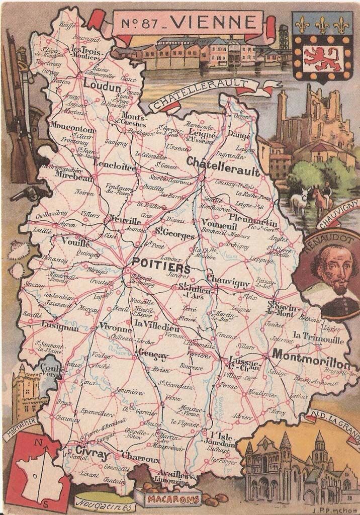 86 Vienne carte Departement